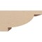 Ekena Millwork 8"W x 16"D x 8"H Wide Alpine Rough Cedar Woodgrain TimberThane Corbel, Primed Tan CORUR08X16X08ALPRCPR - alternate 3